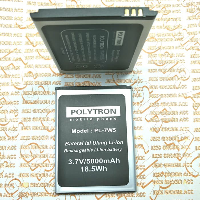 Baterai Battery Original Double Power PL-7W5 , PL7W5 ZAP 6 Cleo 4G500