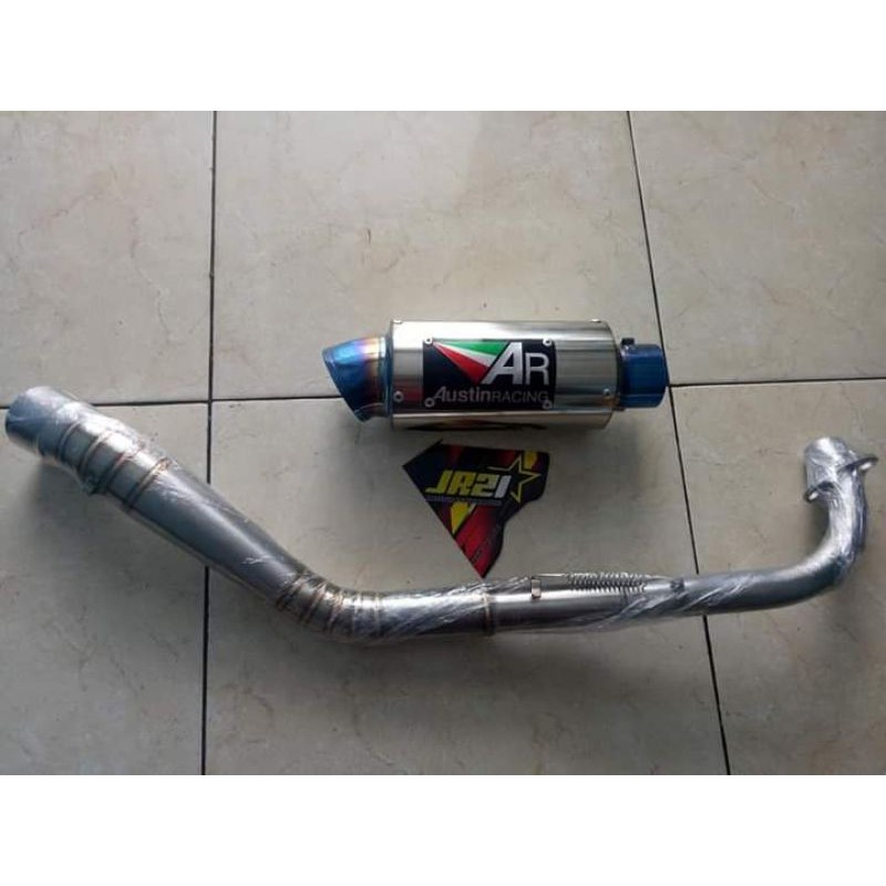 Kenalpot Austin Racing bebek 110cc Vega, Jupiter, Blade, Supra, Revo dll