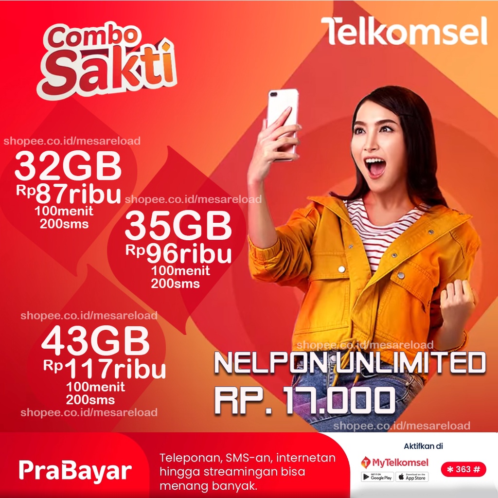 KARTU SAKTI COMBO 30GB PLUS PAKET NELPON UNLIMITED