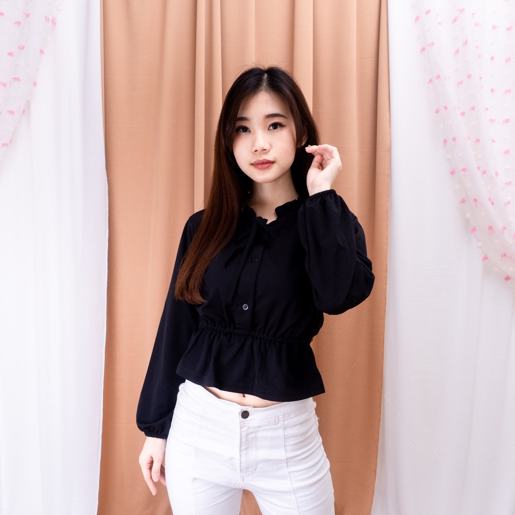 IL - Blouse Mikela Fashion Wanita - Mikela Blouse Wanita Bahan Crepe