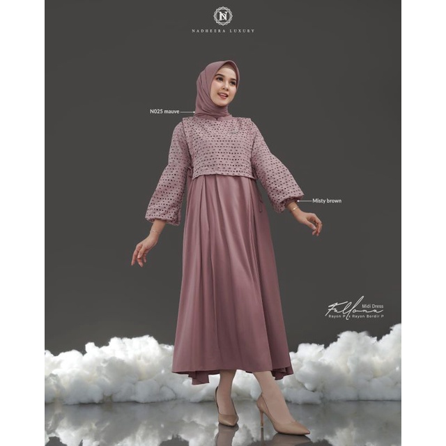 FALLONA MIDI DRESS | NADHEERA LUXURY | NEW | MIDI | DRESS CANTIK