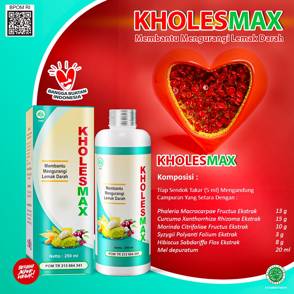 KHOLESMAX!!! Obat KOLESTROL/KOLESTEROL HERBAL Penurun Lemak Darah Gula Darah OBATI VERTIGO NORMALKAN