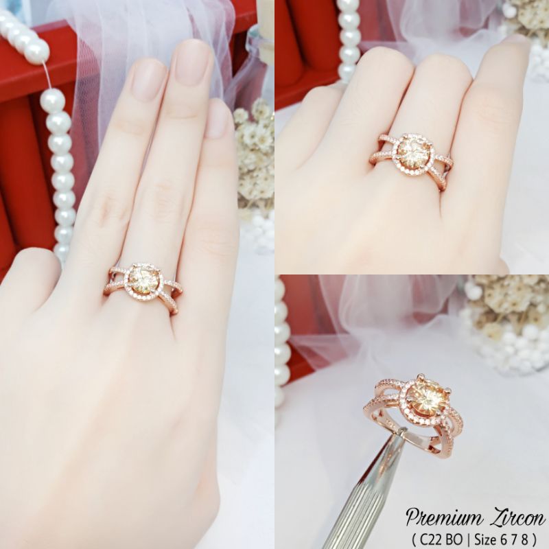 Cincin Xuping Wanita/Cincin Xuping/Cincin Wanita/Cincin Permata Premium C22 BO