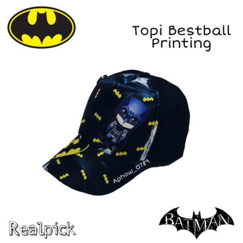 REALPICT Topi TerMuraH anak printing c.amrica/spiderman buat anak umur 2-10tahun