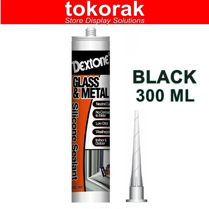 DEXTONE LEM SILICONE SEALANT TABUNG GLASS AND METAL 300 ML - SILIKON