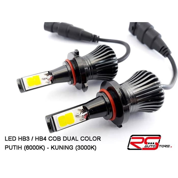 Termurah LED Foglamp Fog Lamp HB3 , HB4 COB Dual Color Putih-Kuning Innova OLD