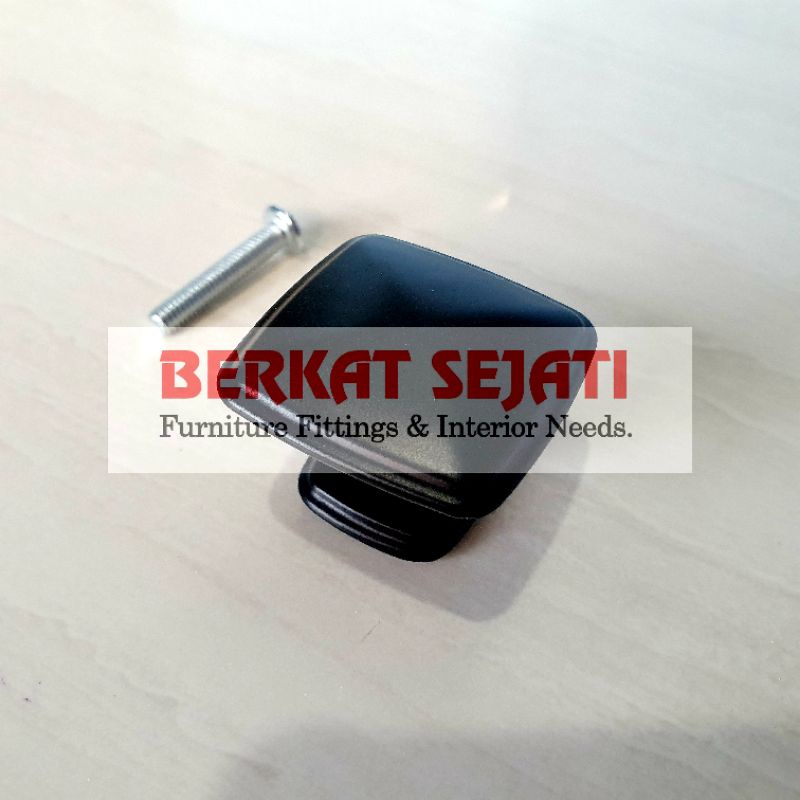 Tarikan Handle Knob Aluminium Laci Lemari Kitchen Antik Hitam KOTAK 86