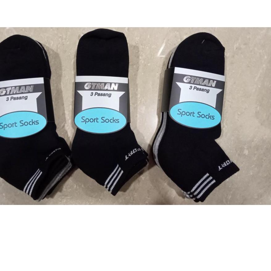 Terbaru 3 pasang Kaos Kaki Gt Man Kaos Kaki Kerja Pria Wanita Kaos Kaki Fashion Hitam Abu Pendek Ol
