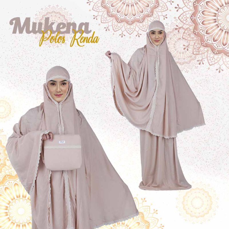 Mukena Sholat Renda Wanita Dewasa Resleting Cantik Mocca Model Terbaru Rayon Premium Cantik Adem