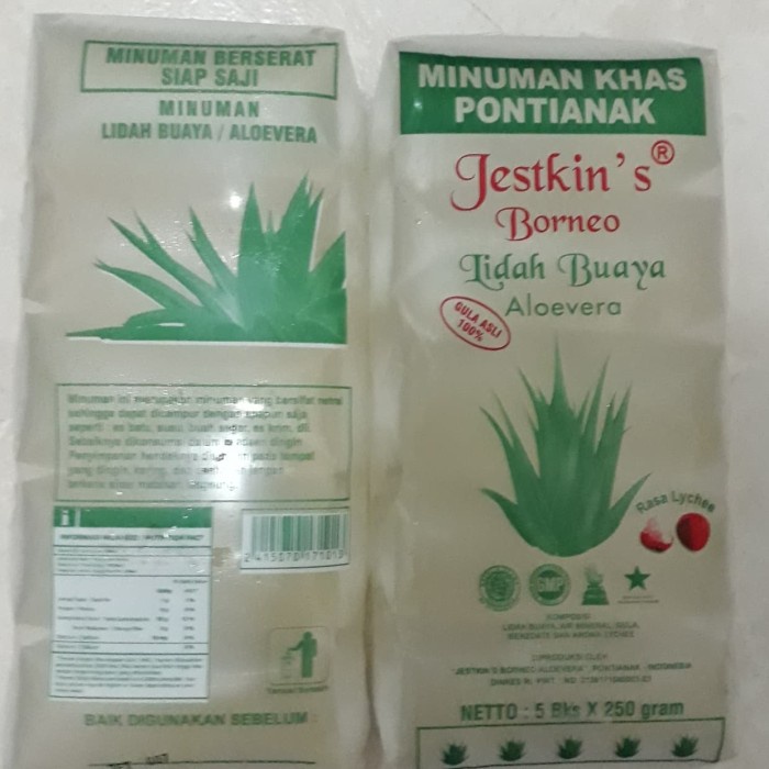 

Minuman Lidah Buaya (Aloe Vera) khas Pontianak Jetskin's Borneo 5x250g (BERKUALITAS)