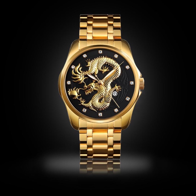 jam tangan pria ROLEX NAGA all stell tgl aktif batrai