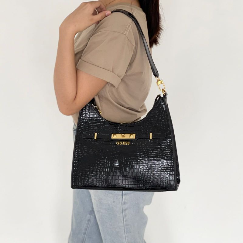 Guess Raffie Hobo Croco Bag Original / Tas Guess Original / Guess Bag Original