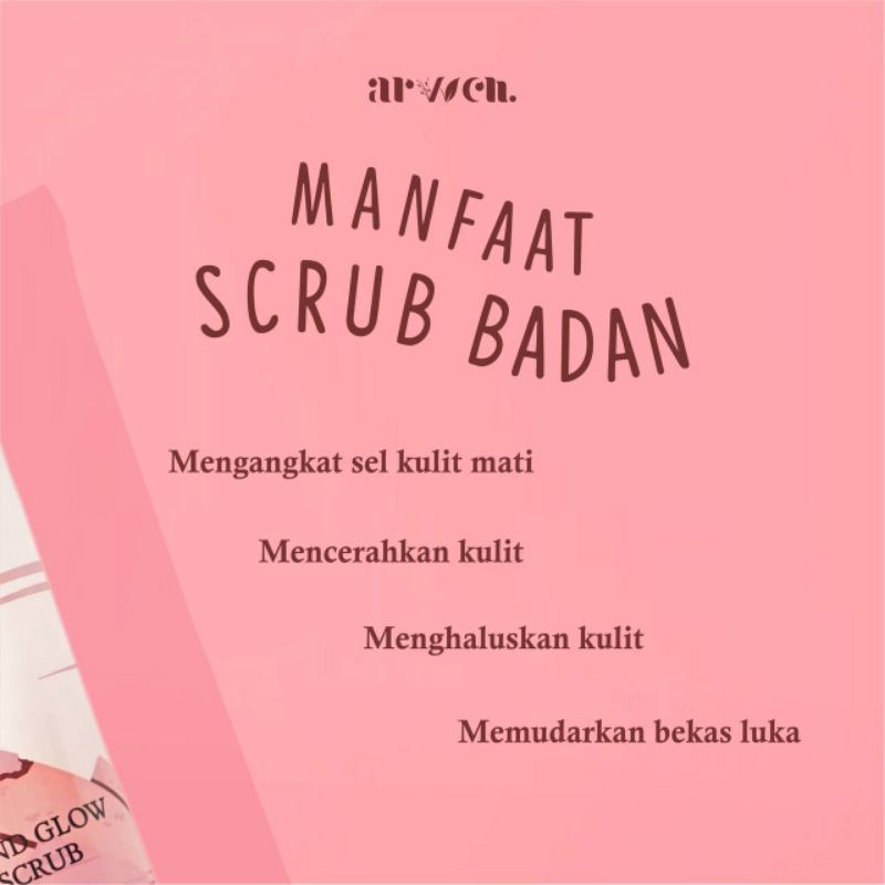 BODY SCRUB / BODY SCRUB ARVVEN / BRIGHT AND GLOW BODY SCRUB BY ARVVEN / DNA SALMON / BODY SCRUB PEMUTIH