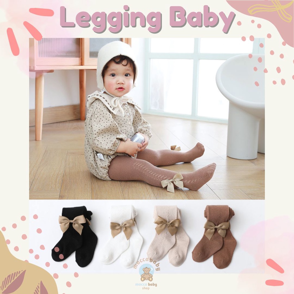 MBSS - LEGGING CUTIE PIE Stocking Ribbon Bayi Anak / Celana Anak Perempuan Soft Import