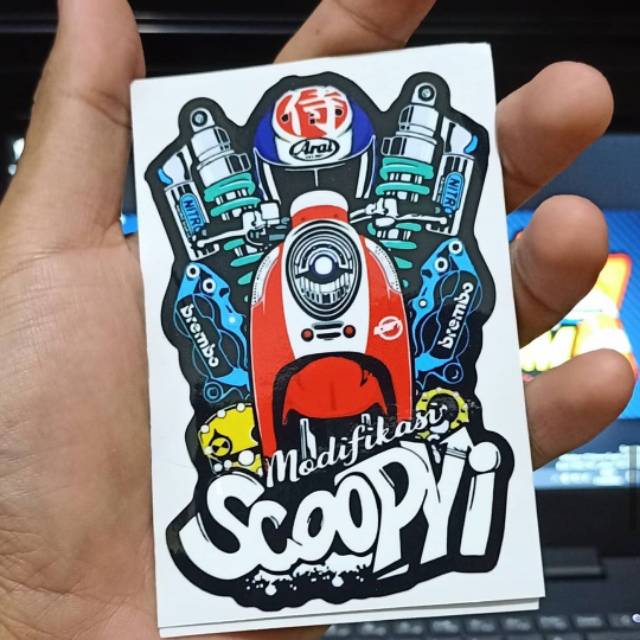 Sticker printing MODIFIKASI SCOOPY Minim pembelian 20rb boleh campur