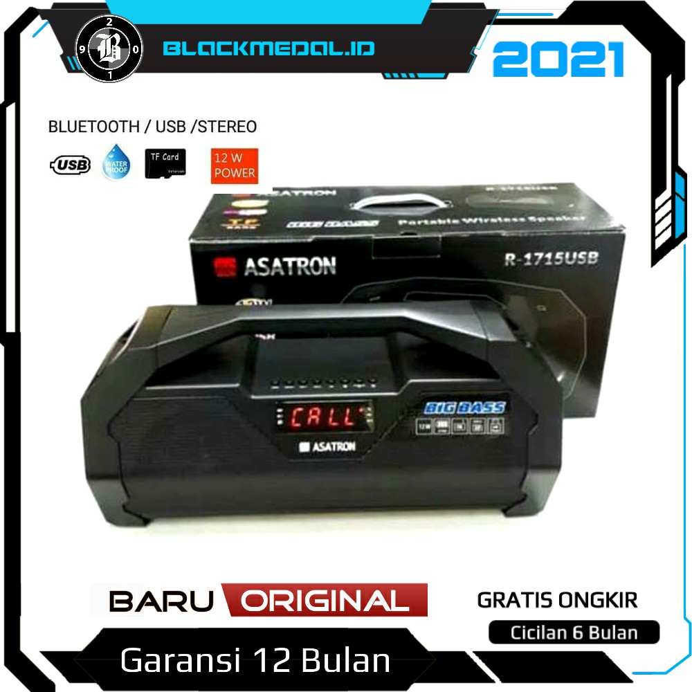 Asatron R1715 Bluetooth Wireless Speaker TF Card FM Radio