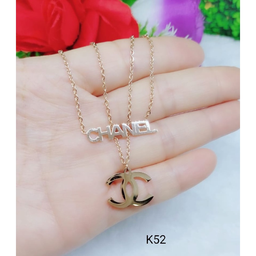 Kalung titanium perhiasan fashion K51-56