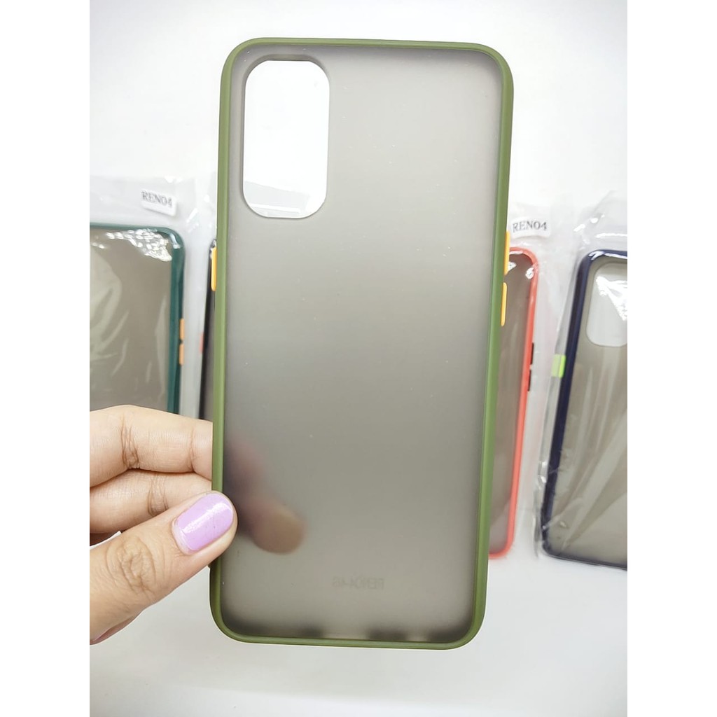 Bumper AERO CASE Oppo Reno4 5G Indo 6.4 Inchi Premium Hardcase My Choice List Warna Matte