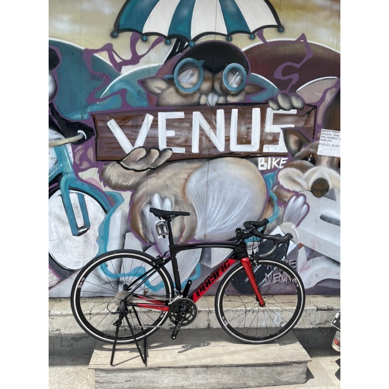 promo ramadhan 700C Pacific Primum 3.3 Carbon 2x9Sp Sora carbon frame fork