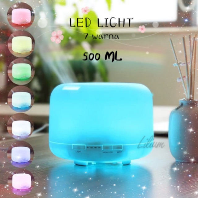 Humidifier Ultrasonic Diffuser 7 LED Color Night Light 500 ml - hp001