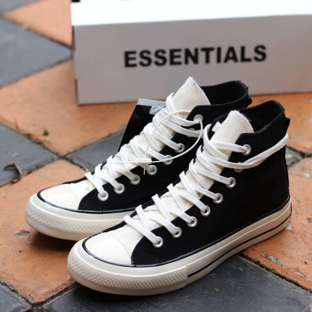sepatu pria sneakers converse 70s high fear of god essentials black white