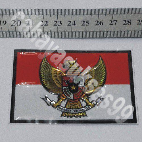 Big Sale Sticker Mobil Timbul Bendera Merah Putih Garuda Segi 4 Stiker Plastic Resin Emblem Besar Shopee Indonesia