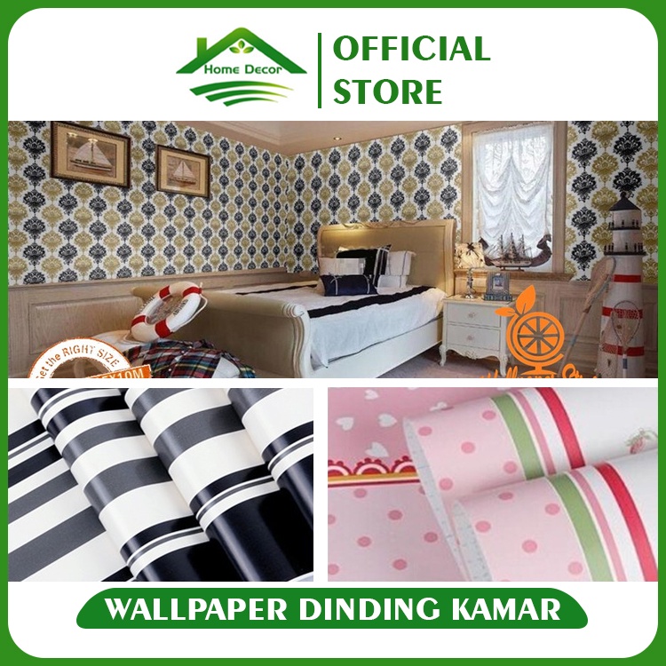 Wallpaper Dinding Kamar Tidur Anak Wallpaper Stiker Dinding Rumah 45cmx10m / Wallpaper Dinding 3D Motif Bunga Terlaris CY-6