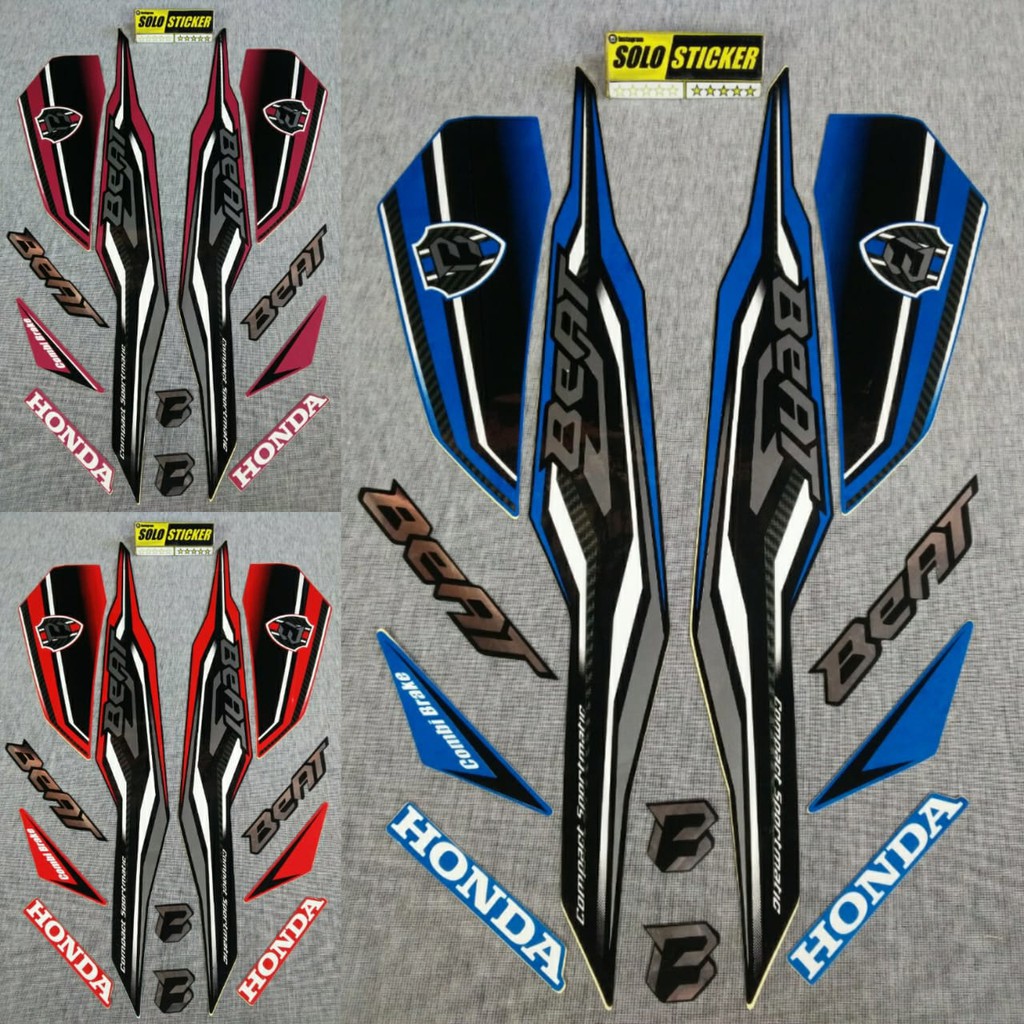 BISA COD Striping Sticker Standar Honda Beat F1 New Idling Stop 2019 Shopee Indonesia