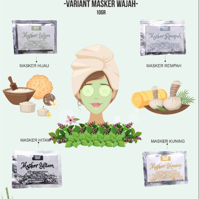 Masker wajah organik 10gr