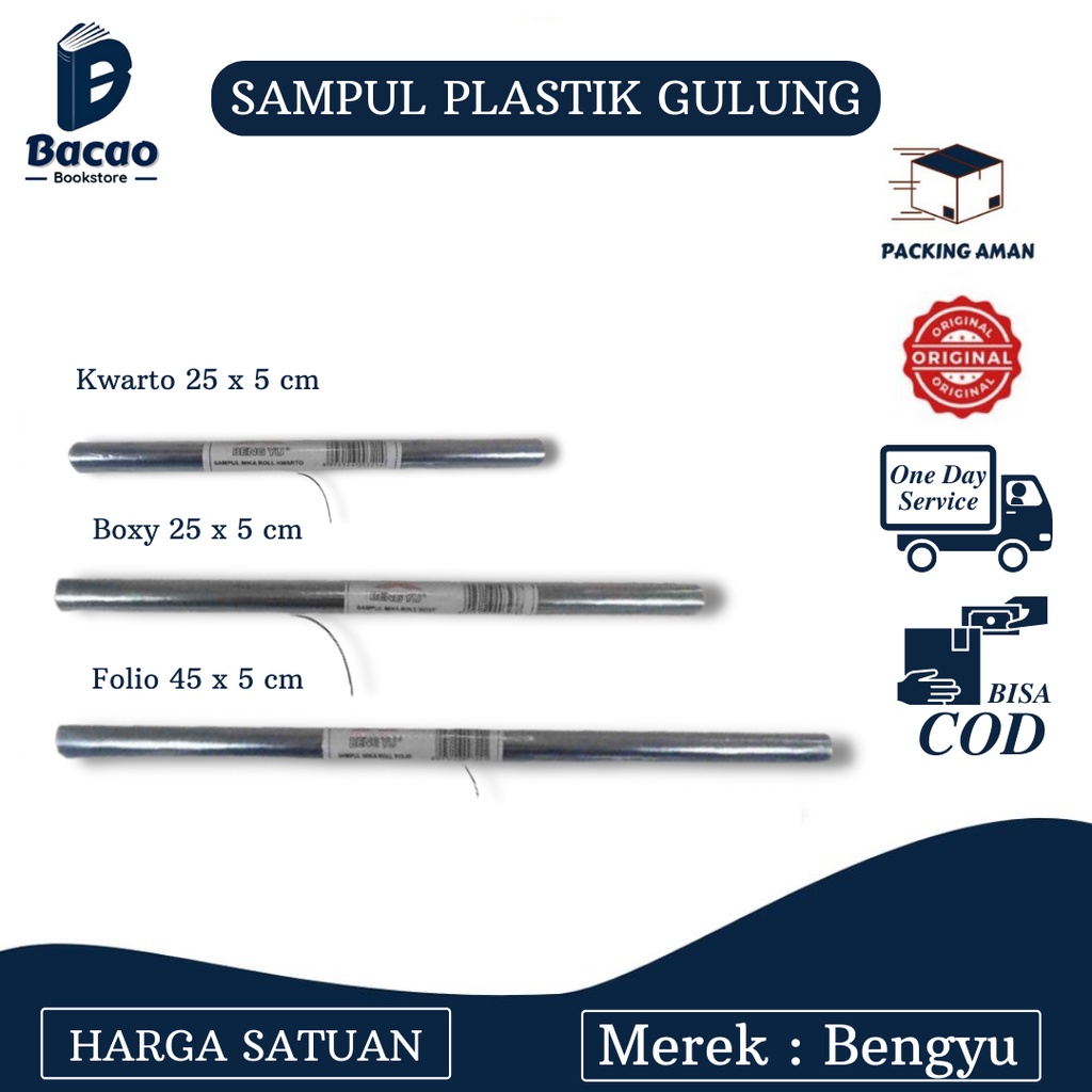 

Sampul Buku Plastik Roll Bengyu Kwarto Boxy Folio - Merek Bengyu
