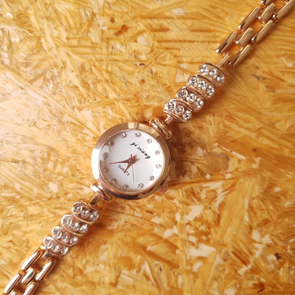 {LV.10Jn22ᵀ} JAM TANGAN WANITA PESTA IMPORT GOLD DIAMOND MEWAH ORIGINAL TAHAN AIR KECIL GELANG CESAR