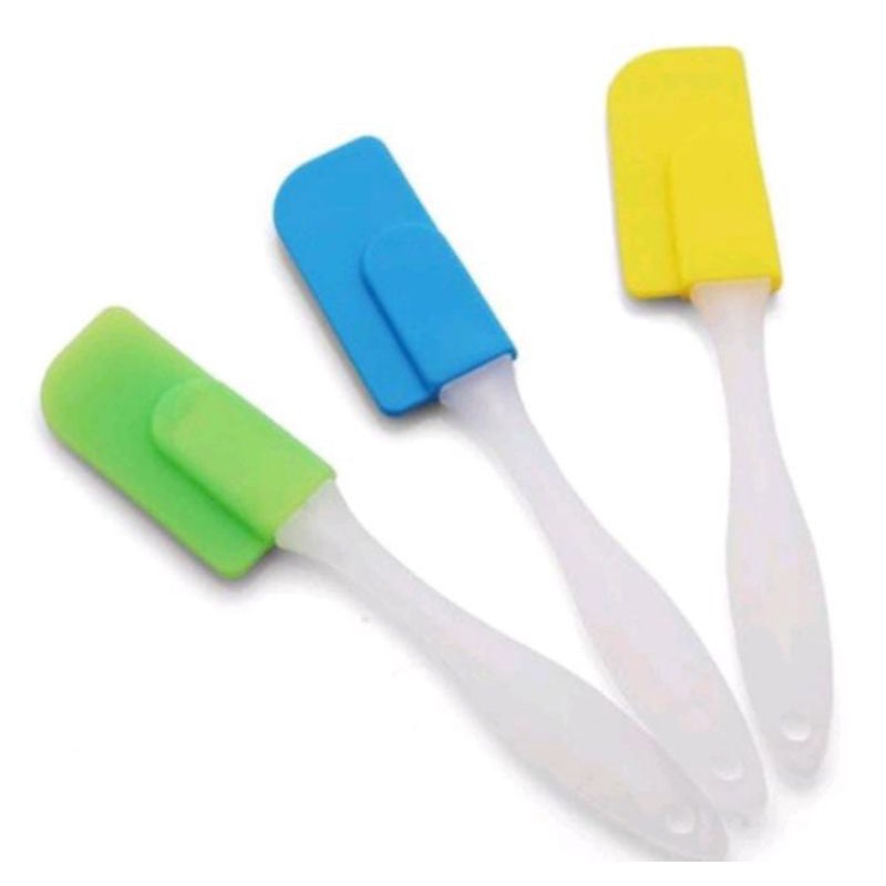 Spatula Silicone / Alat Aduk Adonan Kue Anti Lengket Food Grade Elastis Tahan Panas Oles Cake Silikon