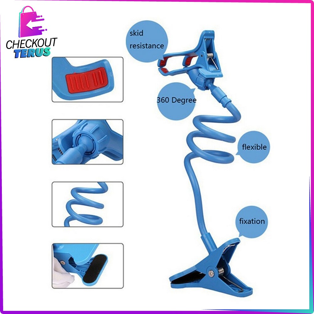 CT C372 Lazypod Phone Holder Penyanggah Hp Aksesoris Phone Lazypod Hp Lazypod Jepit 2 Clips Holder Hp