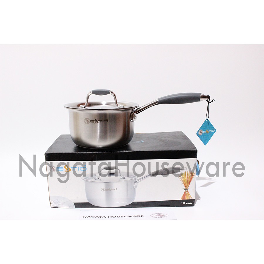 Panci Susu Stainless Steel Estio P101 Sauce Pan Zebra 168221 Panci Masak Saus SUS304 Murah Promo