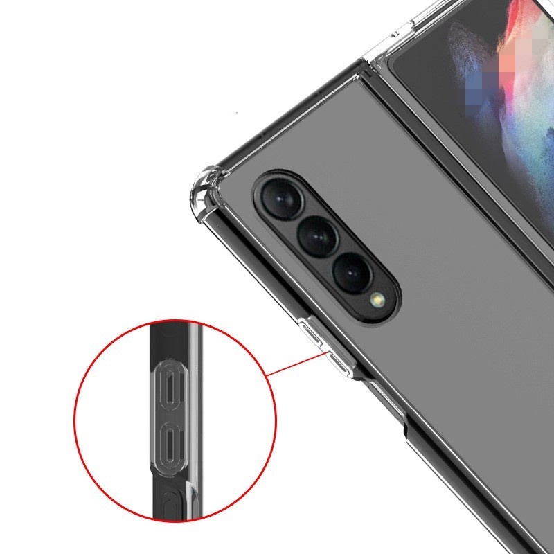 Case Pelindung Layar Transparan Anti Oksidasi Anti Jatuh Untuk Samsung Galaxy Z Fold 3