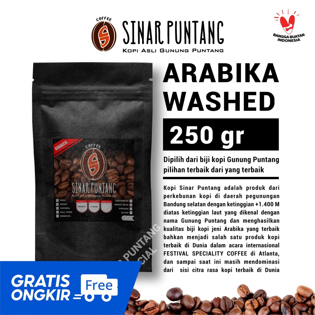 

KOPI ARABIKA PUNTANG (SINAR PUNTANG) ARABIKA FULL WASHED (250 gr) KOPI HITAM BUBUK