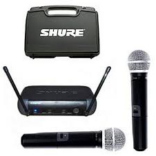 Mic Wireless Shure PGX 242 Baru Murah Bagus koper