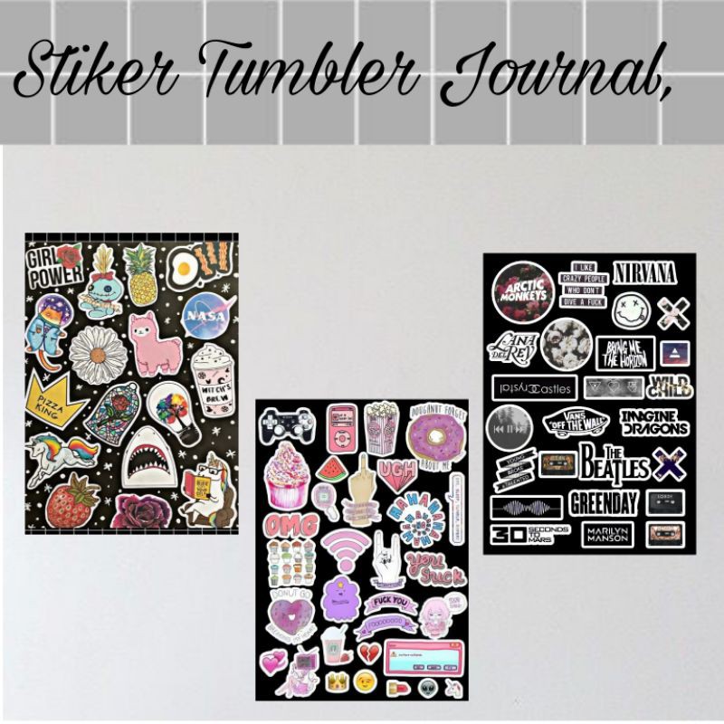 

Stiker Tumbler Journal /Stiker Littering Journal, Diary, Case Hp, Laptop,DLL