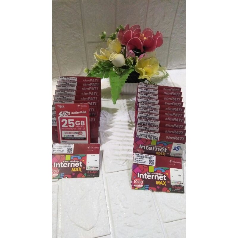 Perdana telkomsel 25Gb+10 gb Unlimited semua aplikasi