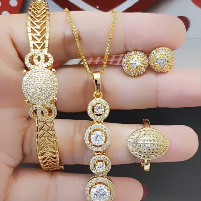 Xuping set perhiasan lapis emas 24k 0902