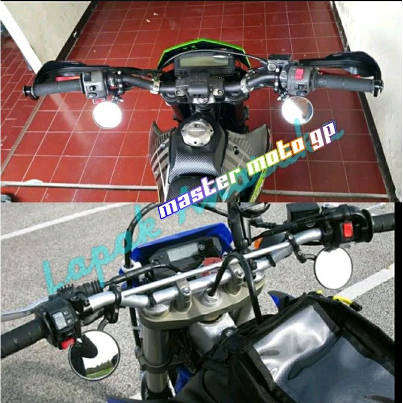 Spion jepit stang spion caferacer motocross Spion bulat Vnd jepit stang NMAX XRIDE PCX VIXION R15 R25 XABRE TIGER KLX CRF ADV spion stang fatbar