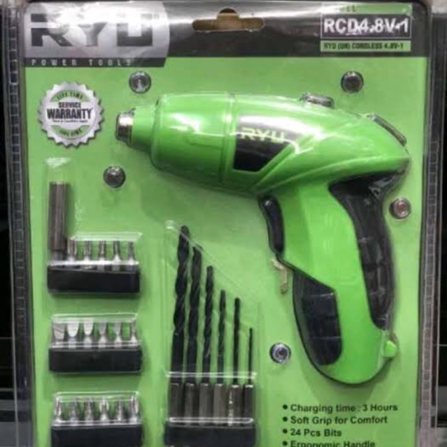 RYU-Mesin Bor Cordless 4.8v / bor tanpa kabel