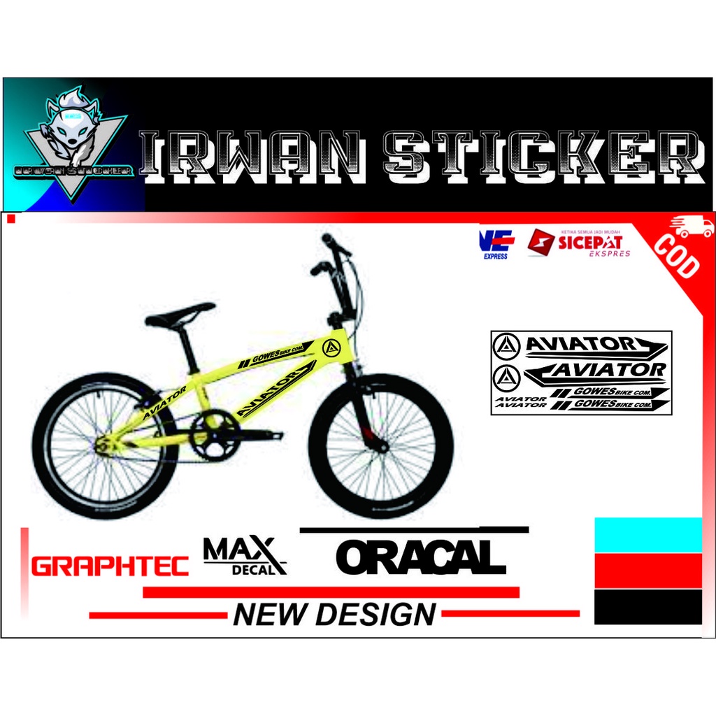 CUTTING STICKER SEPEDA AVIATOR COSTUM SEPEDA