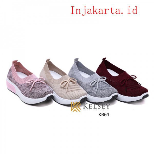 NICOLE SEPATU WEDGES FLYKNIT TALI KELSEY KB64 KfDJ