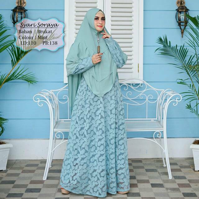 SYARI BRUKAT SORAYA/SYARI GAMIS WANITA/SYARI WANITA MUSLIM/*DF