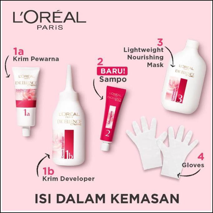 LOREAL PARIS EXCELLENCE CREME PEWARNA CAT RAMBUT NO #4 BROWN COKLAT