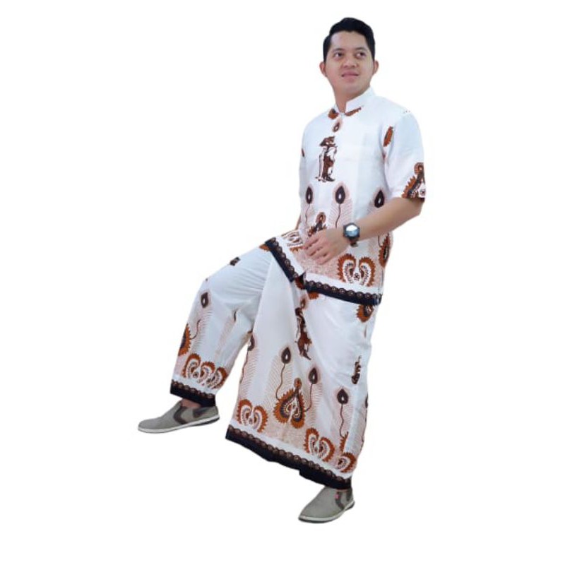 COD Celana sarung dan kemeja/Kemeja Batik pria Trendy/Kemeja Pria Masa kini/Batik Solo