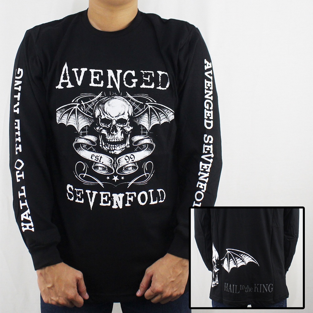 BAJU AVENGED SEVENFOLD 01 - BAJU LENGAN PANJANG PRIA - BAJU MUSIK LENGAN PANJANG - KAOS MUSIK AVENGED SEVENFOLD - LONGSLEEVE MUSIK AVENGED SEVENFOLD -  KAOS LENGAN PANJANG