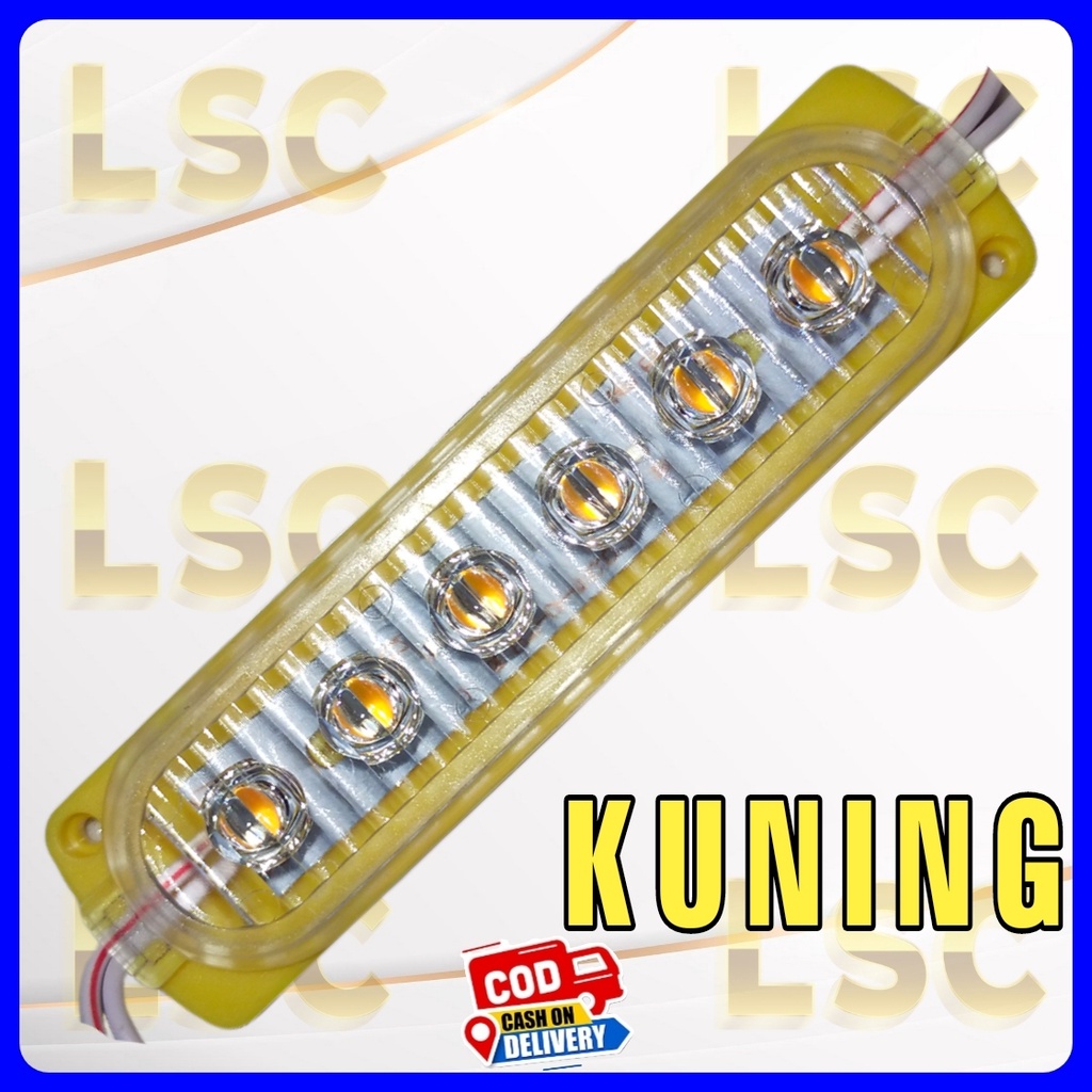 Lampu LED 6 mata 1x6 Ultrasonic 24 volt, lampu truk bis