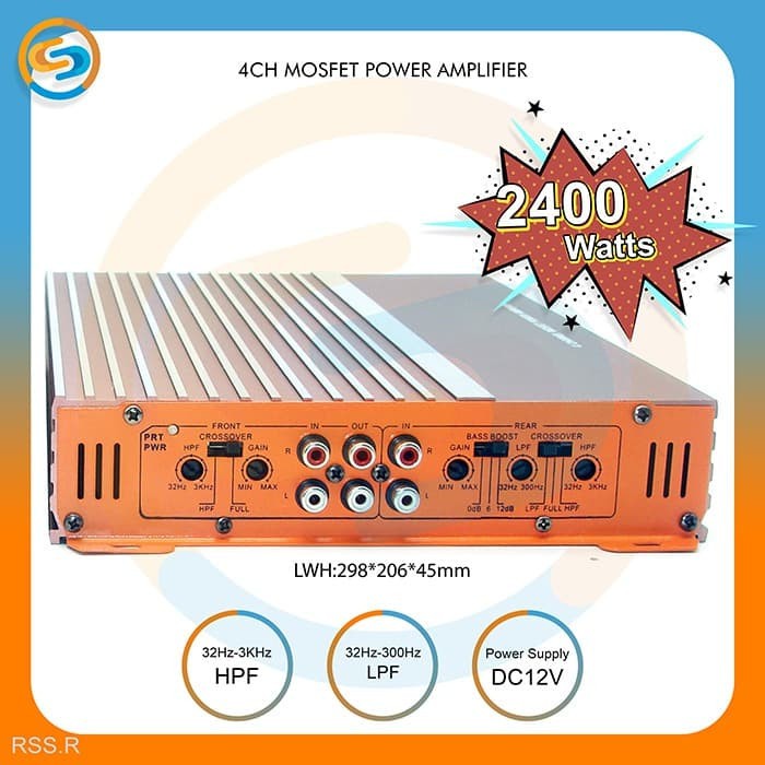 AMPLI 4CH MOSFET POWER AMPLIFIER 4 CHANNEL RSS R
